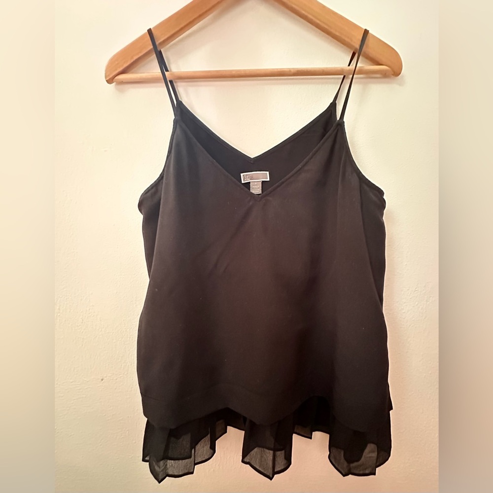 Black top, double-layered.